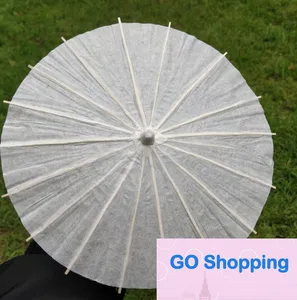 Top Classic White Paper Chinese Craft Umbrella Parasol Oriental Umbrella for Wedding for Crafts Photo Props Wedding Party Bridal Decorations Photography