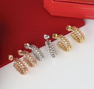 Stud Earrings Selling Brand 925 Sterling Silver Rivet Women's Punk Fashion Light Luxury Charms Fine Jewelry Free Shippin Items