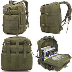 Borse da esterno 50L / 25L Borsa militare militare da uomo in nylon impermeabile da campeggio Caccia Bug Out Zaino Trekking Trekking Tattico Sport Pesca Zaino 230504