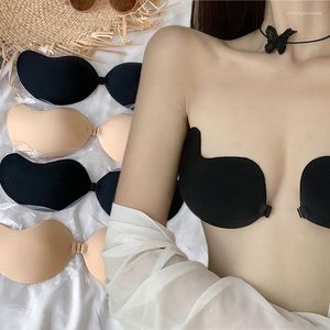 BRAS MANGO OVISIBLE SEXY STANK Silikon Push Up Bra Kadınların İç Çamaşırı Kendi Kendine Yapışkan Straplez Bandaj Sırtsız Katı