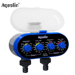 Watering Equipments Ball Electronic Automatic Two Outlet Four Dials Water Timer Garden Irrigation Controller for Yard #21032 230428