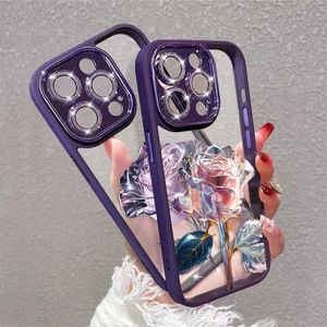 Fairy Rose iPhone 14 Promax Case vrouwelijke iPhone 13 Volledig pakket 14 riem glitterlens film