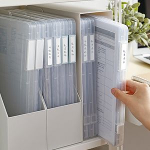 Arkivering levererar A4 A5 transparent filmapp stor kapacitet papper data bokhanterare kontor stationer förvaring hem orange