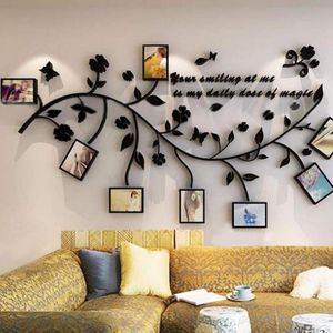 Väggklistermärken 3D Tree Decal Picture Po Frame Acrylic Diy Art Poster Decoration Sticker