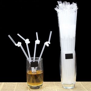 Colorful Disposable Plastic Drinking Straws Wedding Party Bar Drink Accessories Birthday Flexible Drinking Straws 100pcs