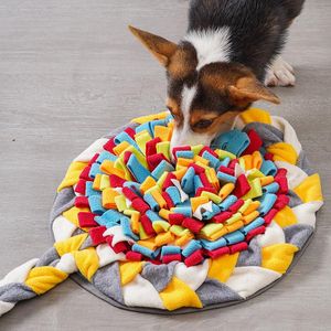 Leases Lollipop Shape Snuffle Mat for Dogs Interactive Feed Game Non Slip Pad Dog Treats Fodermatta uppmuntrar naturliga foderfärdigheter