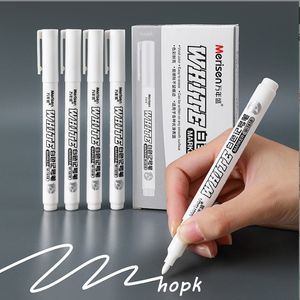 Marker Weißer Stift Alkoholfarbe Ölig Wasserfest Reifenmalerei Graffitis Permanent Gel für Stoff Holz Leder 230503