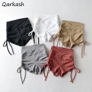 Womens Shorts Shorts Women Bandage Solid Sexy Workout Design Korean Style High Waist Ladies Casual Summer Trousers Daily Breathable Slim Ins 230504