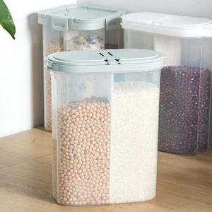 Storage Bottles Food Tank Sealed Grain Organizer Moisture-proof Plastic Fresh Keeping Multi-compartment Kitchen Accessories