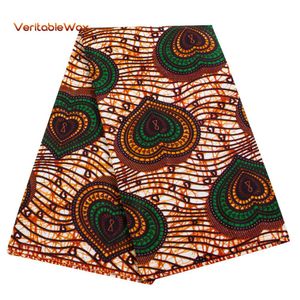 Fabric African Ankara Prints Wax Fabric Patchwork Retro Style Woman Dress Craft DIY Africa Material 100% Polyester By Yard fp6447