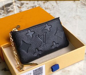 Damier zipper purse Luxury designer wallet Lady short wallets Purses Colourful Card Holder Women Hasp Pocket cards holders Key Pouch with Box
