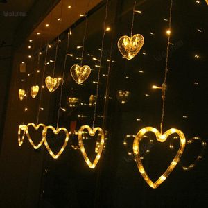 Strings Lantern String Lamp Love Curtain Decorative Net Red Room Layout Teen Heart Decoration CD50 W02LED LED