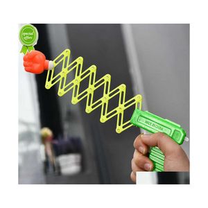 Other Home Decor Retractable Fist Shooter Trick Toy Gun Funny Child Kids Plastic Party Festival Gift For Fun Classic Elastic Telesco Dhw7R