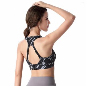 Completo da yoga LUKITAS Reggiseno sportivo da donna Push Up Regolabile Cinturino con fibbia posteriore Nylon Stampa Palestra Corsa Allenamento Crop Top Taglie forti XXXL