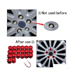 Other Auto Electronics Car Styling 20Pcs Abs Trim Tyre Wheel Nut Screw Bolt Protection Caps 19Mm Antirust Ers Parts Drop Delivery Mo Dhbdp