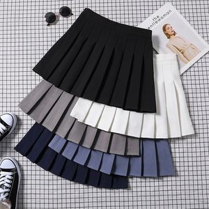 Skirts Korean Fashion Women High Waist Pleated Summer Faldas Casual Kawaii A-line Plaid Tenni College Style for Girls Mini Short 230504