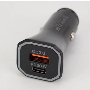 USB-C PD Car Charger 2.4A QC 3.0 Fast Charging Car USB Phone Chargers For IPhone Samsung Note20 Xiaomi Tablets Type C Charge Power Adapter