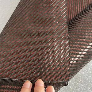 Fabric Kafu3k car motorcycle helmet wrapping decoration modification with sports magenta red singleline filigree carbon fiber cloth