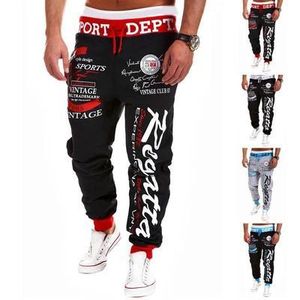 Pants Joggers hommes pantalons de Sport décontracté taille basse longue Baggy Harem pantalons de survêtement mode Hip Hop à lacets lettre imprimer pantalon Cargo Streetwear