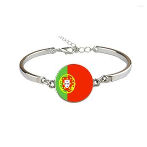 Bangle flagga armband Polen Tyskland Ryssland Frankrike Portugal Serbia England kvinnliga smycken