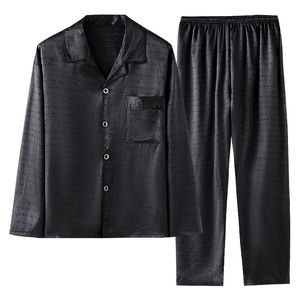 Pigiama da uomo Pigiama da uomo Primavera Raso Pigiama da uomo Set Bottoni con risvolto Pigiama da notte in seta a maniche lunghe per uomo Top Pantalone Tempo libero 230503