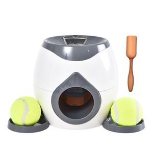 Toys Interactive Pet Ball Launcher Toy Tennis Food Reward Machine Thrower Slow Feeder