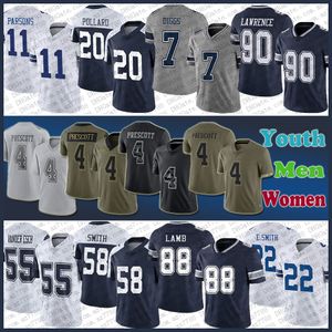 Micah Parsons CeeDee Lamb Football Jersey Custom Men Women Kid Dak Prescott Trevon Diggs Tony Pollard Demarcus Lawrence Luke Schoonmaker Mazi Emmitt Smith