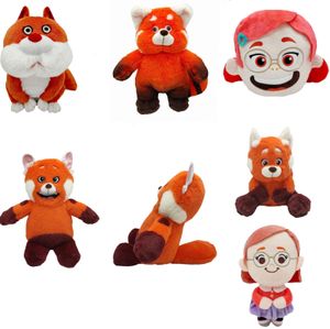 Zwierzęta kreskówka obracanie czerwień ailurus pluszowe nadziewane lalki zwierzęta niedźwiedź lalka dziecięca zabawka lis niedźwiedź wypchany zabawki puszystą poduszkę prezent dla dzieci