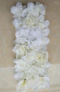 Flores decorativas 20x 50cm Decoração de casamento Arco fileiras de flores Party Road Road Cited Pieces Supplies