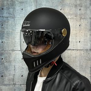 Motorcykelhjälmar högkvalitativ full ansikte hjälm retro casco de moto dot godkänd kapacete jet motorcykel