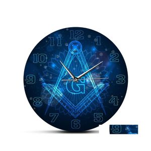 Настенные часы логотип логотип масоны безмолвные.