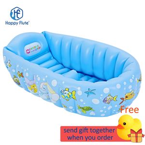 Bathing Tubs Seats HappyFlute Baby Swimming BathTub Kids Portable Outdoor Inflatable Pool Children Basin Bathtub borns 230504