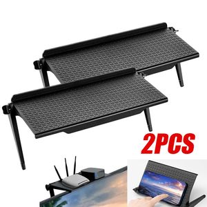 Prateleiras de banheiro 2pcs tela de armazenamento superior titular rack rack tv organizador