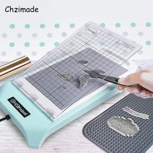 LeatherCraft Chzimade Hot Stampingフォイルマシンプレスペーパーレザーファブリックエンボス加工ビニールフィルムトランスファーフォイルプレスマシンカード作成用