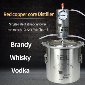 Making 12L/20L/35L/ Moonshine Alcohol Distiller Red copper core Distiller Kit Vodka Making Machine Home Distillery Alcohol Brewing