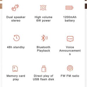 Portabla högtalare Portabla utomhus trådlöst högtalare Mini Hifi Sound Bluetooth -högtalare Färgglada LED -musikljudkolumnhögtalare USB Subwoofer