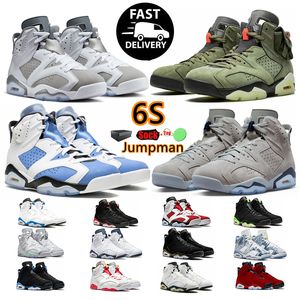 2024 Scarpe da basket Jumpman 6 6s Toro University Blu Rosso Oreo Georgetown Midnight Navy Cactus Jack Nero Infrarossi scarpe da ginnastica da uomo sportive da esterno sneakers taglia 36-47