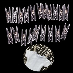 Bag Clips 20pcs 25m Small Clothes Pegs For Po Clothespin Paper Craft Decoration Mini Size Plastic 230503