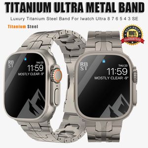 Titanium band Metal Strap For iWatch Band 49mm Link Bracelet for iWatch Series 8 7 45mm 41mm 6 5 4 SE 40mm 44mm 42mm
