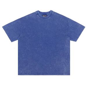 Men s T Shirts 320g heavy industry wash batik n retro casual heavyweight short sleeved T shirt 230503