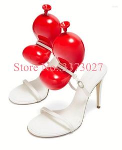 Sandals Summer Ballon Decor Lady Shoes Woman Fashion Thin Heel Casual Slippers Sexy Female Slip-on Pumps Runway