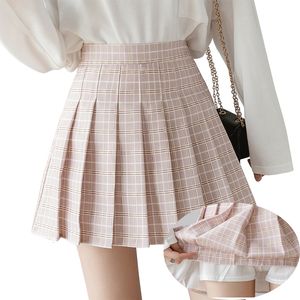 Signe Summer Women Plaid Skirt Plaid High Waist Chic Fase Pieted Fashion harajuku Ladies Mini Casual Cute Woman Short 230504