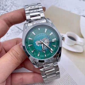 Assista a quartzo reses relevos de prata de 42 mm de prata à prova d'água todos os aço inoxidável Pulseira Designer de moda Watchwatch O45