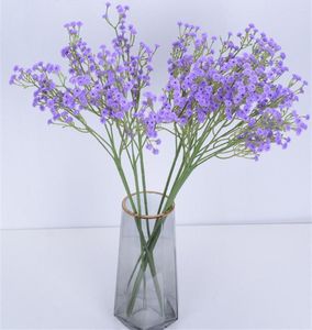 Decorative Flowers 90Heads 56cm Babies Breath Artificial Plastic Gypsophila DIY Floral Bouquets Arrangement For Wedding Home Decoration