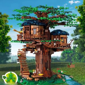 Blocks Tree House den största modellen MOC Building Ideas 21318 Bricks DIY Education Toys Gift for Children 1013 st i Stock 230504