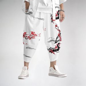 Pants Fashion Men Harem Pant Chinese Style Floral Print Hip Hop Long Pants For Men's Clothings Hot