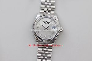 10 Style Nowe Fabryki TWS Watch 279174 M279174-0021 28 mm Srebrna tarcza Sapphire ETA NH05 Automatyczny ruch mechaniczny Watche Wristwatch 18K White Gold