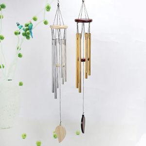 Living Wind Chimes Yard Garden Tubes Bells Copper Antik vindklocka Vägg hängande hemdekoration 6 Tube Windchime Chapel Bells