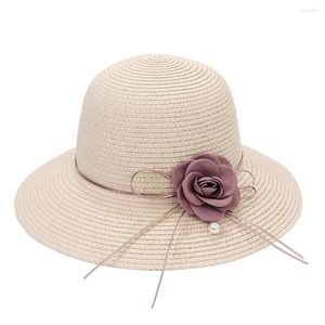 Wide Brim Hats Sweet Fisherman Hat Sunshade Summer Beach Braided Korean Vacation Lady Sun Sunscreen