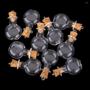 Pendant Necklaces 10Pcs Small Empty Glass Bottles Wish Charms Vials With Corks For Necklace Bracelet Making - Hanging Ornaments